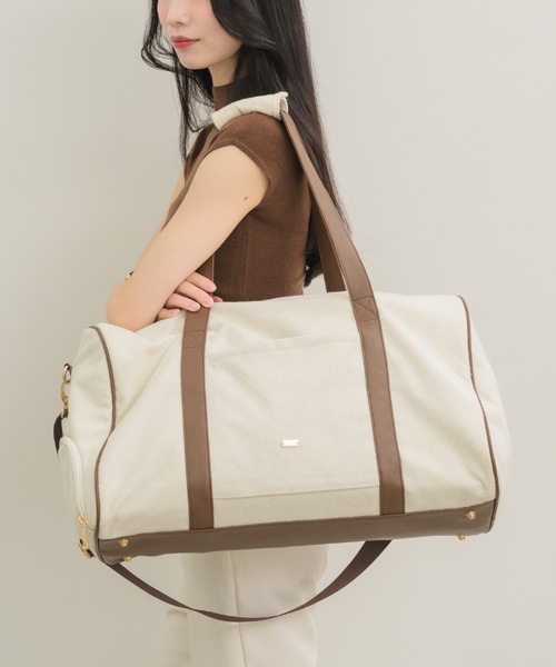 レザー切り替えショルダー/ボストンバッグ 新色登場！】レザー切り替えショルダー/ボストンバッグ