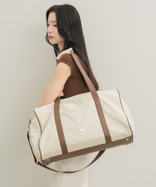 NEUNA（ヌナ） ボストンバッグ 「新色登場！」レザー切り替え
