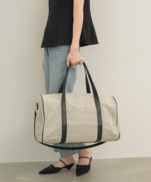NEUNA ボストンバッグ 「新色登場！」レザー切り替えショルダー