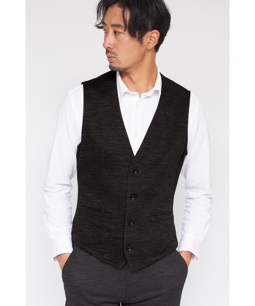 HIGH STREET ベスト ジレ STREET∴ジオメトリックジャージベスト