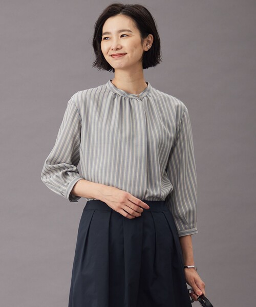 tシャツ TW ストライプ＆チェック カットソー レディース