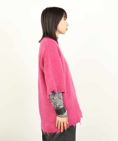 ニット セーター PROVOKE/プロヴォーク frayed pullover knit ニット レディース ニット セーター PROVOKE/プロヴォーク frayed pullover knit