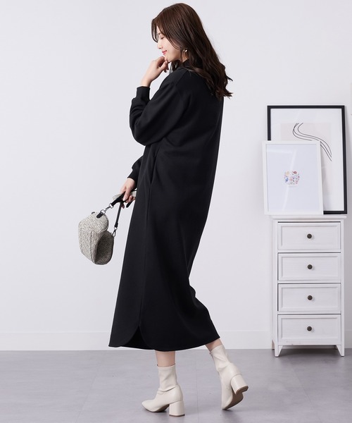 ワンピース ハーフジップ裏起毛ワンピース : ZOZOTOWN Yahoo!店
