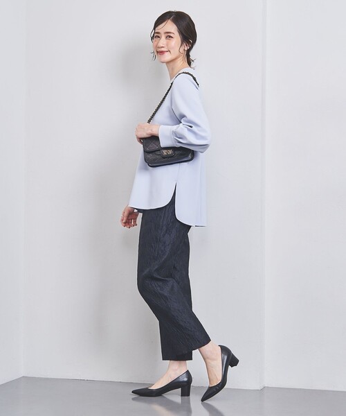 カンカン　ユナイテッドアローズ　ポインテッド チャンキーパンプス　シルバー UNITED ARROWS パンプス ポインテッド チャンキーパンプス
