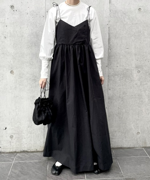 PERNA」 キャミソールワンピース M ブラック レディース : 82138032  