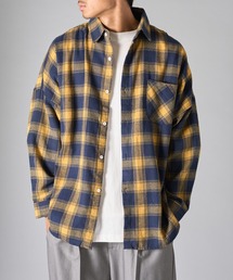 A.P.C. オンブレチェックシャツ ライトコットン Lサイズ SETUP7 シャツ 「SETUP7」3シーズンライトネルチェックシャツ