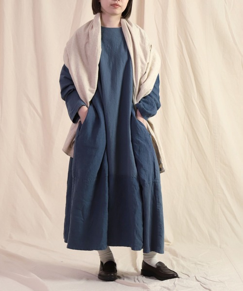 ワンピースコート rienda フロントジップシャツワンピース フロントZIPシャツ
