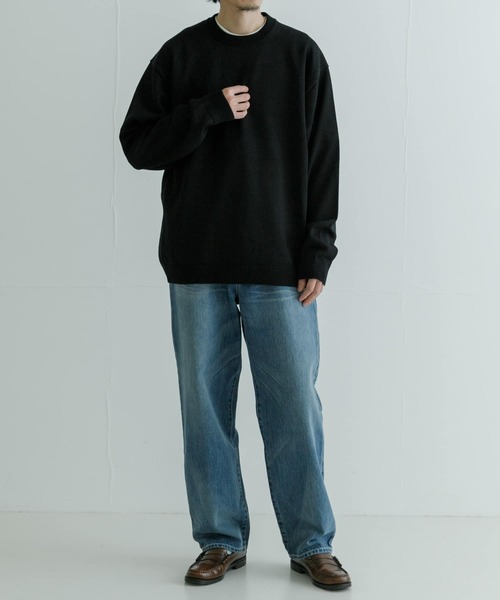 ATON セーター ニット ATON WOOL WASHI CREWNECK SWEATER メンズ