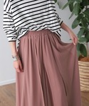ロング スカート シフォンワイドパンツの詳細画像4