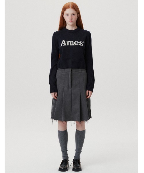 ニット セーター A'GEM/9 × .kom 「AMESWORLDWIDE/アメスワールドワイド」 BASIC PULLOVER KNIT/ベーシッ AMESーWORLDWIDE ニット セーター A'GEM/9 × .kom