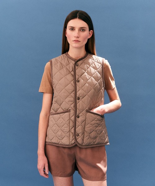 【美品】ラベンハム コクーン ソーンハム キルティングベスト ジレ レディースＭ LAVENHAM（ラベンハム） ベスト ジレ COCOON THORNHAM WOMENS コクーン