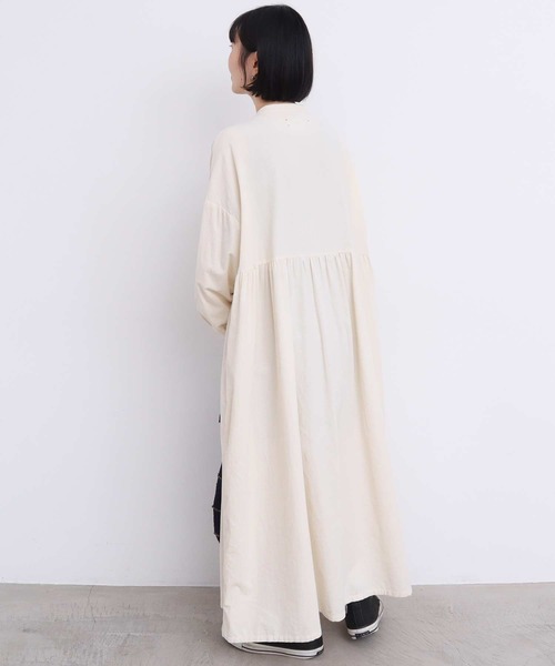 l'atelier du savon ワンピース _シャツコール ころころボタン