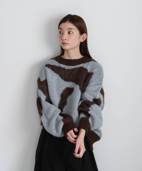 select MOCA（セレクトモカ） ニット セーター ニュアンス柄シャギー