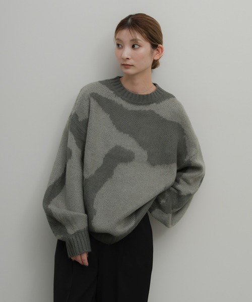select MOCA（セレクトモカ） ニット セーター ニュアンス柄シャギー
