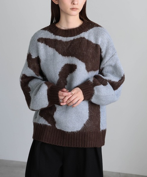 select MOCA（セレクトモカ） ニット セーター ニュアンス柄シャギー