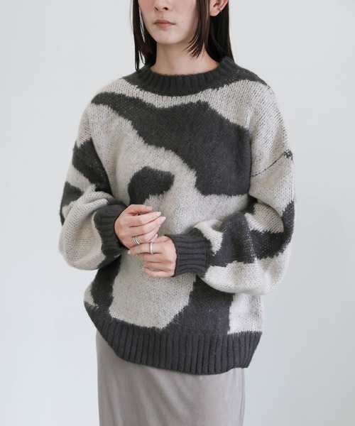 select MOCA（セレクトモカ） ニット セーター ニュアンス柄シャギー