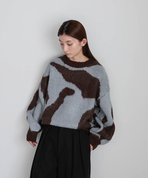 select MOCA（セレクトモカ） ニット セーター ニュアンス柄シャギー