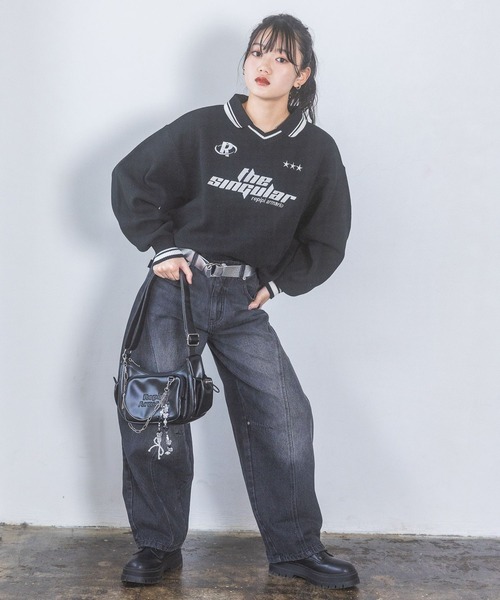 repipi armario（レピピアルマリオ） パンツ バレルレッグデニムパンツ