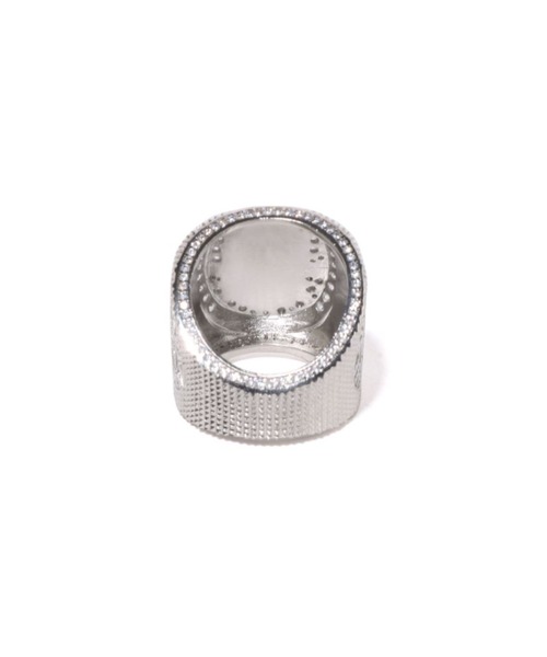 A BATHING APE 指輪 リング RHINESTONE COLLEGE RING メンズ