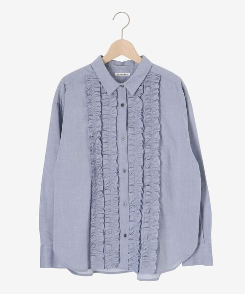 フロントフリルレギュラーカラーシャツ le.coeur blanc ブラウス シャツ フロントフリルレギュラー