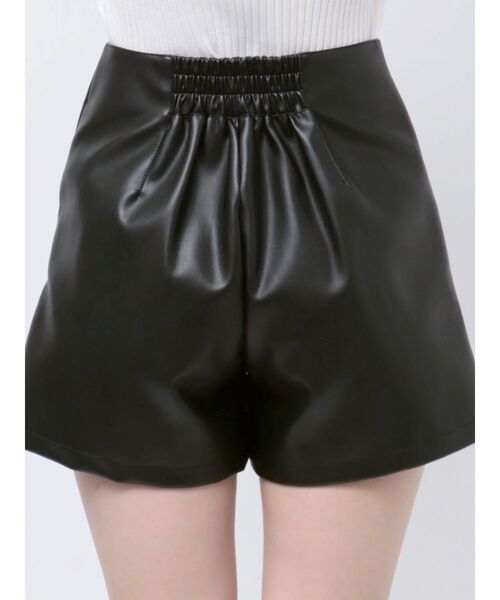 MURUA パンツ フェイクレザーショートパンツ レディース