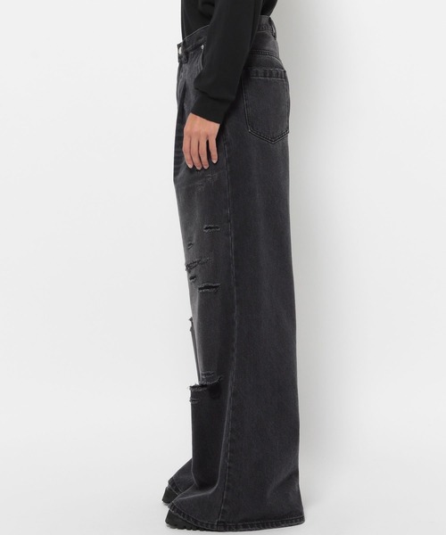 BLAYMORE ワイドパンツ ジーンズ 「BLAYMORE」Damage Wide Denim Pants 