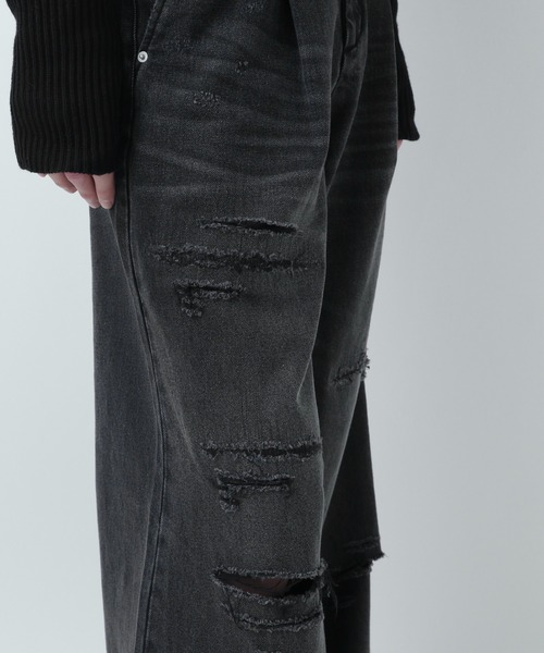 BLAYMORE ワイドパンツ ジーンズ 「BLAYMORE」Damage Wide Denim Pants 
