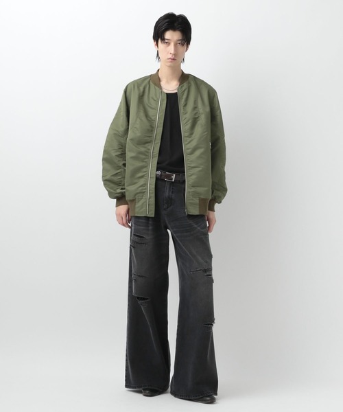 BLAYMORE ワイドパンツ ジーンズ 「BLAYMORE」Damage Wide Denim Pants 