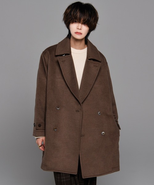 ADRER（アドラー） ピーコート SMALL ブラウン メンズ : ZOZOTOWN