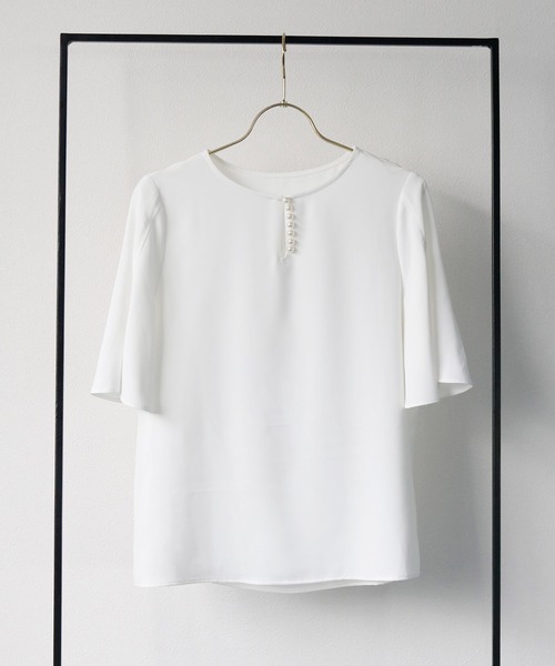 アナ⭐︎gypsohila♡ホワイトブラウス半袖 ジプソフィア gypsohila tuck blouse ホワイト 38 - メルカリ