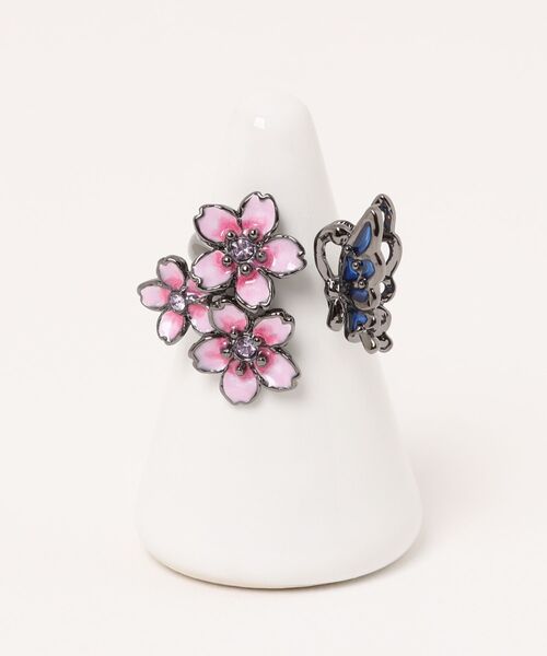 ANNA SUI（アナスイ） 指輪 リング 夜桜と蝶モチーフ リング