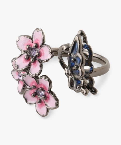 ANNA SUI(アナスイ) 指輪 リング 夜桜と蝶モチーフ リング ANNA SUI(アナスイ) 指輪 リング 夜桜と蝶モチーフ リング