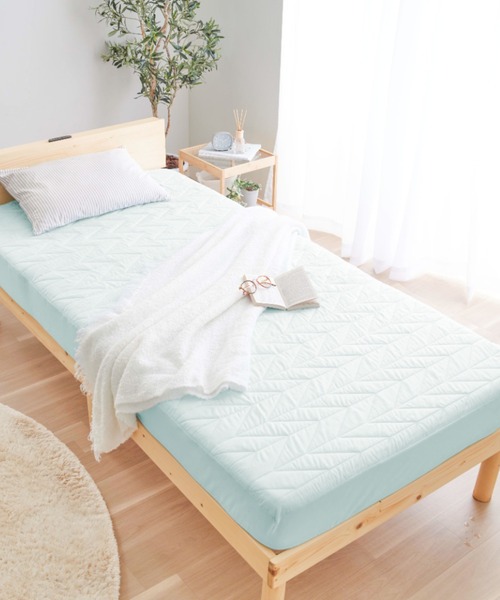 iellio ベッド 寝具 さらさら防水一体型ボックスシーツ / シングル