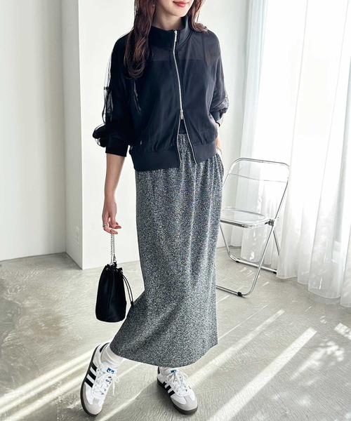 ロング スカート 「FIRSTMOODコラボ」すっきり見え！ラメタイトロングスカート | FIRST MOOD | 10
