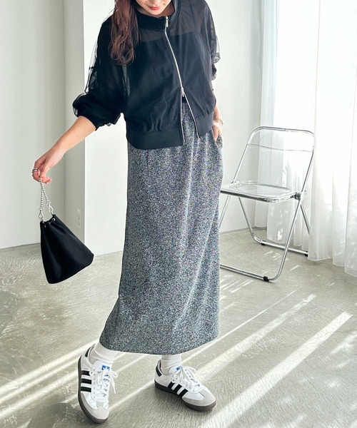 ロング スカート 「FIRSTMOODコラボ」すっきり見え！ラメタイトロングスカート | FIRST MOOD | 09