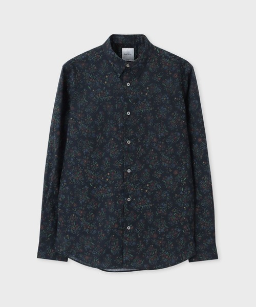 Paul Smith Lサイズ 長袖シャツ 黒白パターンSHIRA Paul Smith（ポール・スミス） シャツ Outline Floral” カジュアル