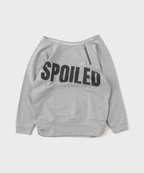 トレーナー スウェット 「Geek Office / ギークオフィス」JUST / ジャスト ZIPPER BOAT NECK SWEATSHIRT