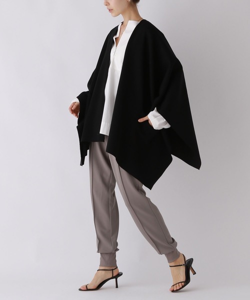 「BABYLONE」 ニットポンチョ フリー ブラック レディース_画像4