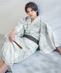 浴衣 メンズ浴衣3点セット(浴衣・帯・下駄) メンズの詳細画像1