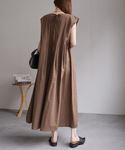 CREARE -LINO- ワンピース 「レディース商品」リボン付きタックフレア