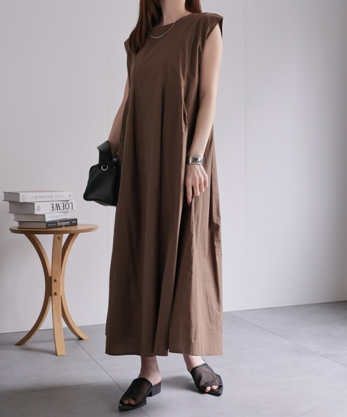 CREARE -LINO- ワンピース 「レディース商品」リボン付きタックフレア