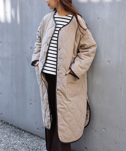 「andme」 コート M ベージュ レディース_画像2