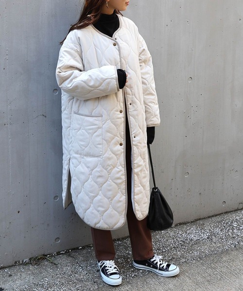 「andme」 コート M ベージュ レディース_画像4