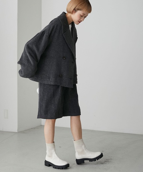 「forksy.」 ショートブーツ L ブラック レディース_画像7