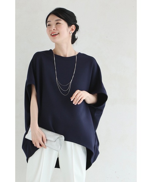 tシャツ おしり隠せるサイドタックトップス レディース