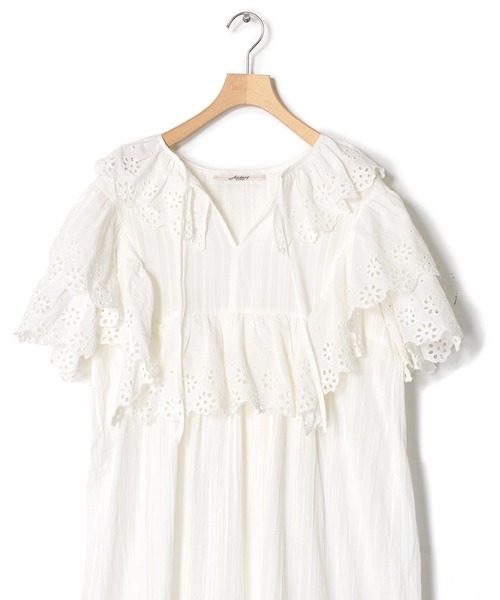 「LE'RURE」 半袖ワンピース MEDIUM オフホワイト classicalelf」 半袖ワンピース MEDIUM オフホワイト レディース