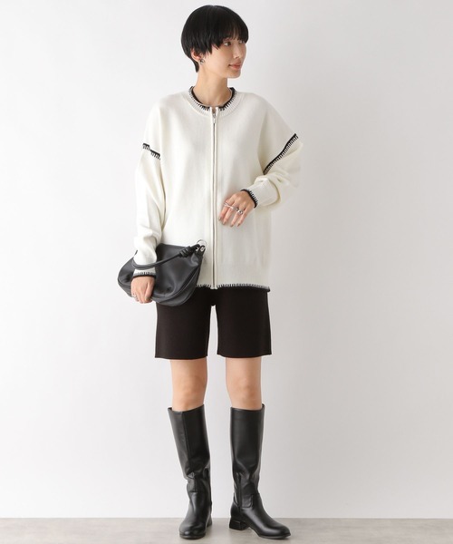 「LEPSIM」 ニットカーディガン FREE オフホワイト レディース_画像3