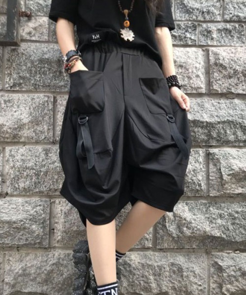 Sally Lunn カーゴパンツ サルエルポケットハーフパンツ レディース
