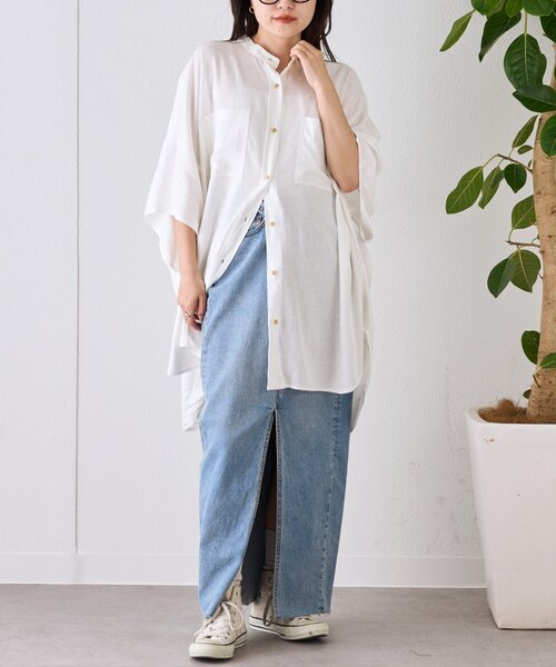 CIAOPANIC TYPY ブラウス シャツ 「夏の体型カバー」リネン