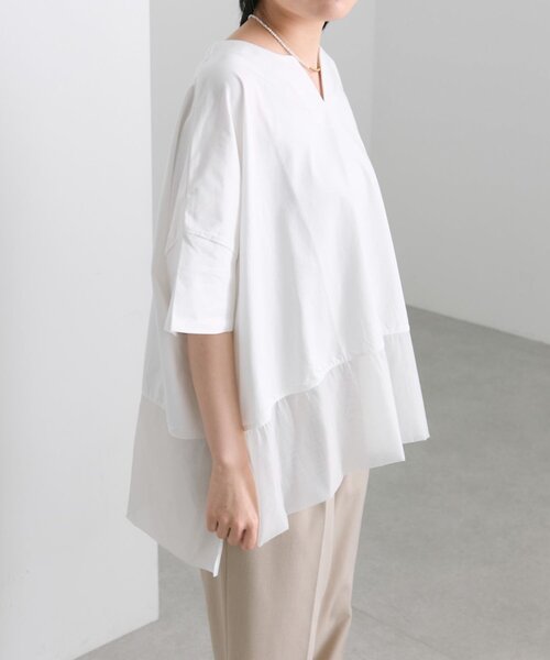 ear PAPILLONNER tシャツ 裾シアーTシャツ「SUM1 STYLE(スミ